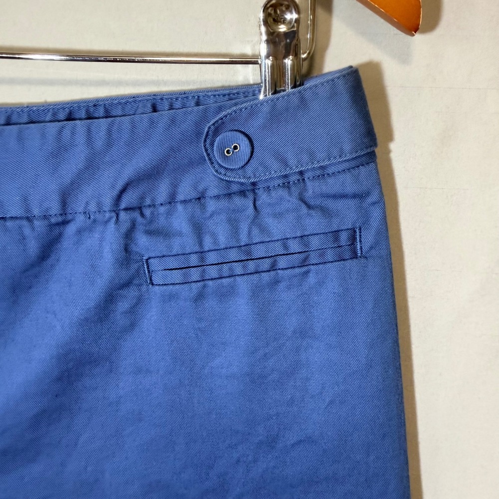 VTG JH Collectibles Petite Eva Blue Straight Leg Pants Trousers Size 4P Cotton - Picture 4 of 7